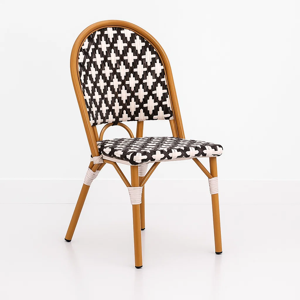 Klik Muebles - Silla De Jardín Parisina Con Diseño Geométrico Trenzado
