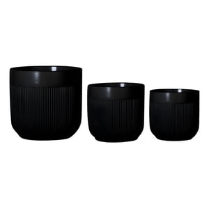 Genérico - Set 3 Macetero Decorativo Acanalado Estilo Minimalista Jhn