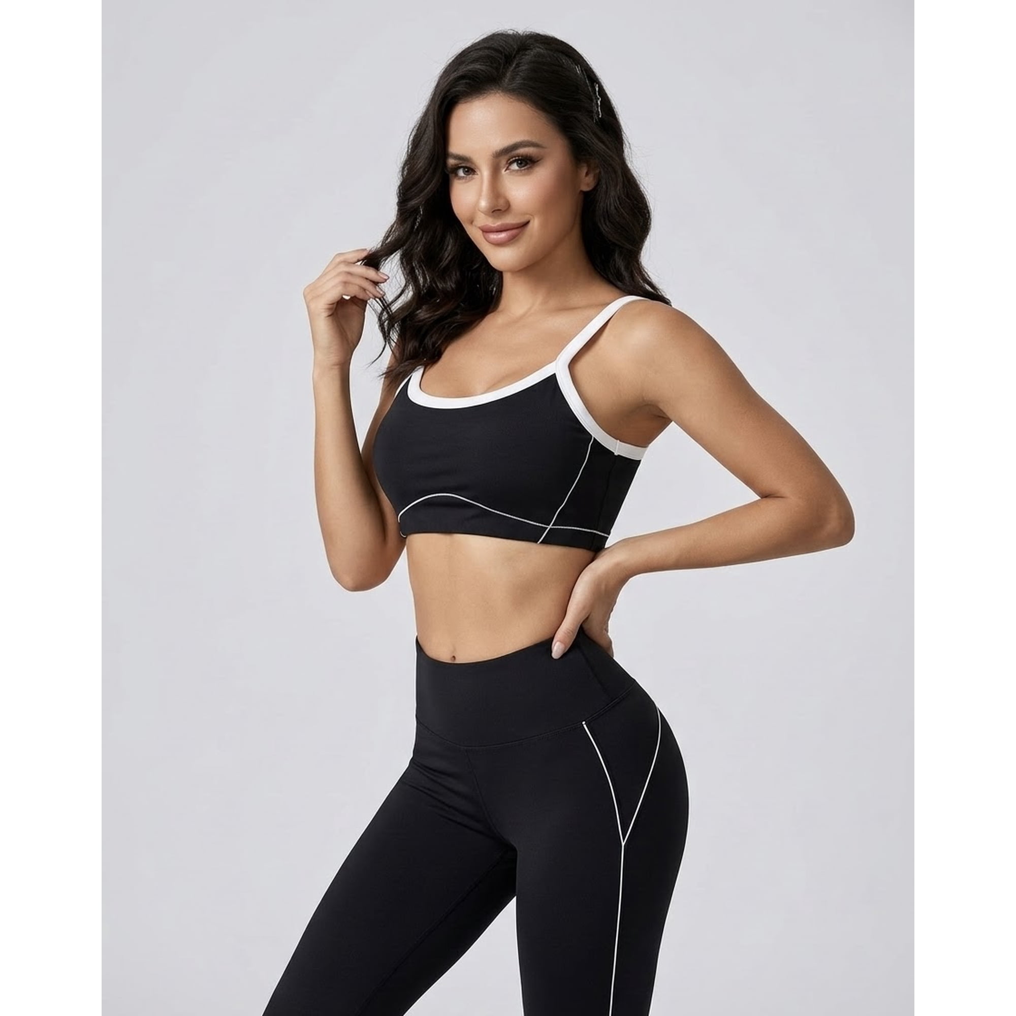 Flix Spa - Set Básico Sport Mujer Calza Flare Peto Dry-fit