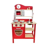 Gamepower - Cocina Infantil De Madera Con Accesorios Roja