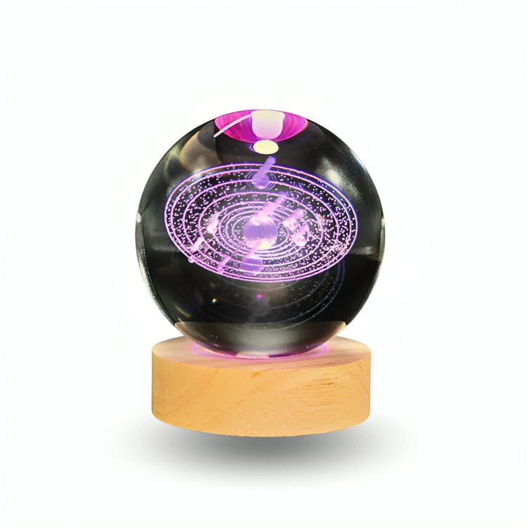 Genérico - Lampara Bola De Cristal Led Rgb Colores Sistema Solar