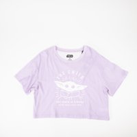 Polera Mujer Baby Yoda Gris Mandalorian Gris Star Wars