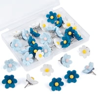 Push Pins Wusuowea Con Forma De Flor Decorativa, 30 Unidades, Con Caja De Almacenamiento