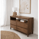thumbnail image 3 of Cómoda "Alerce" 4 Cajones con Nicho Mueble de Pino Natural - Café - 120x40x90 cm, 3 of 3