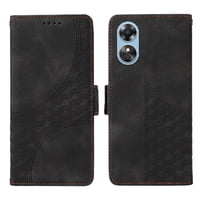 Carcasa Foxdock Oppo A17 4G De Cuero Pu, Diseño Acolchado Clásico, Protección Contra Caídas Y Rayones