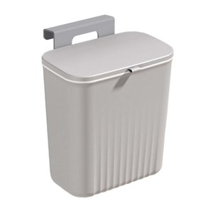 Bothyi - Cubo De Basura Colgante Para Cocina Con Tapa, Cubo De Basura Para Baño, Dormitorio, Hogar, Gris
