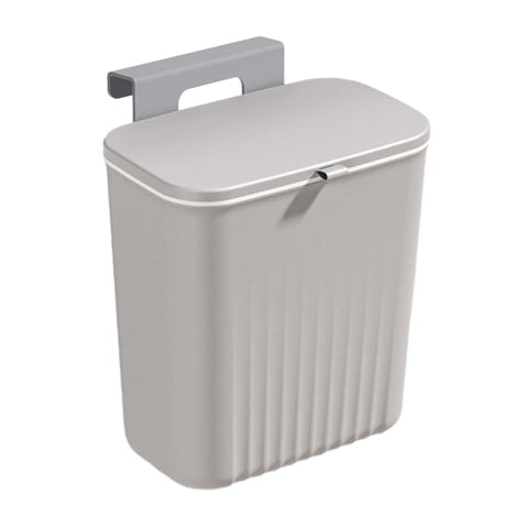 Bothyi - Cubo De Basura Colgante Para Cocina Con Tapa, Cubo De Basura Para Baño, Dormitorio, Hogar, Gris
