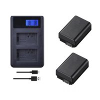 Genérico - 2 Batería Np-Fw50 + Cargador Doble Bc-Vw1 Alternativo Sony