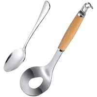 Xinqihang - Máquina Para Hacer Albóndigas Con Mango De Madera, Manual Para El Hogar, Antiadherente, Herramienta Para Hacer Albóndigas, Cuchara Para Hacer Albóndigas Con Mango Largo Para Cocina