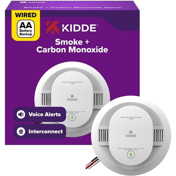 Detector de humo y CO Kidde 30CUARV 120 V con respaldo AA