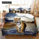 thumbnail image 1 of x128 Bed SheetsDropshipping Bedding Sets Print Tiger Duvet Cover Set Bed Bedroom Set Beddings Quilt Cover Pillowcase Animal 3-Piece Bedding Set (1 Duvet Cover + 2 Pillow Shams) nj128, 1 of 5