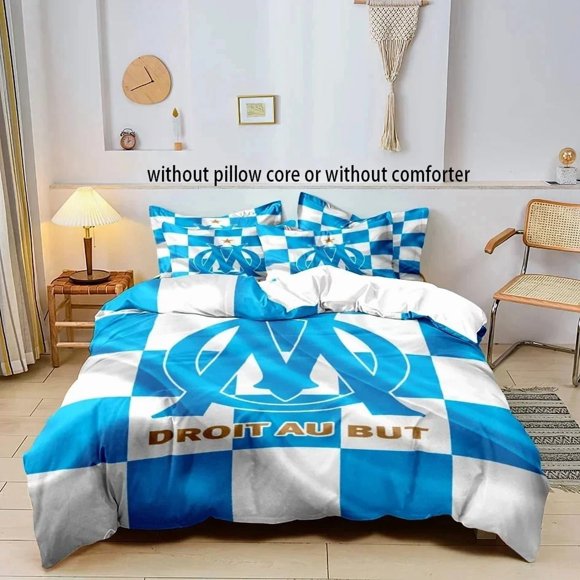 M-marseille Fashion Digital printed Bedding set for Adult and boys bedroom，Duvetcover&2pcs Pillowcase bed Bed Sheets