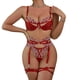 thumbnail image 1 of Conjunto de Lencería Roja con Encaje Floral y Ligueros – Tallas M y L, 1 of 6