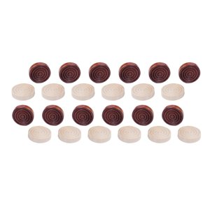 Magideal - 24 Piezas De Damas De Madera, Accesorios Para Juegos De Mesa, Piezas De Backgammon Marrones Para Juegos , Piezas Familiares