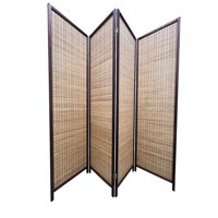 Oem - Biombo De Madera Resistente 4 Paneles Bambu 180Cmx180Cm