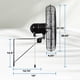thumbnail image 3 of Ventilador eléctrico Hurricane Pro de 20 pulgadas con soporte de pared oscilante de metal, 3 of 9