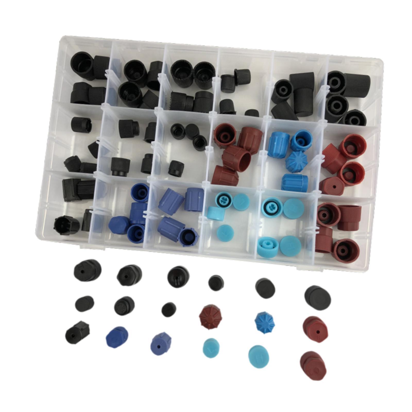 Magideal - 90X Tapas De Válvulas De Aire Acondicionado Accesorios Para Sistemas De Aire Acondicionado Fácil De Usar A Prueba De Fugas Multiusos Para Repuestos De