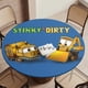 thumbnail image 5 of Stinky y Dirty-theme Fitted Round Tablecloths Elastic Edged Table Covers Waterproof Table Cloth for Kitchen Holiday Party Tables Decor 120cm, 5 of 6