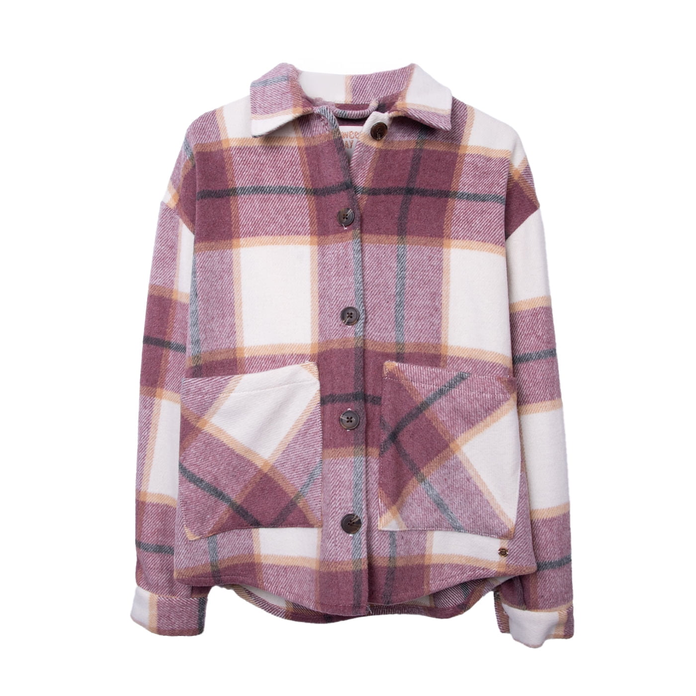 Pillin - Sobre Camisa Niña Cuadrille Burdeo