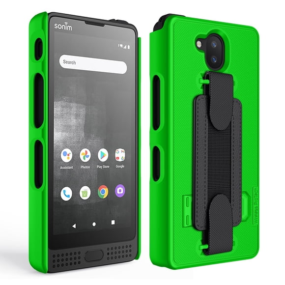 Funda PROTECH inalámbrica para Sonim XP10 con soporte incorporado en color lima