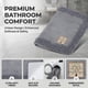 thumbnail image 3 of REGALWOVEN Alfombras de Baño Chenille Antideslizantes Alfombra de Ducha Ultra Suave Absorbente Gris 32" x 20", 3 of 6