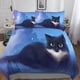 thumbnail image 1 of Juego De Ropa De Cama De Gato De Dibujos Animados Funda Nórdica De 3 Piezas De Microfibra Suave Con Cierre De Cremallera Para Dormitorio Infantil Adolescente Y Adulto, 1 of 3