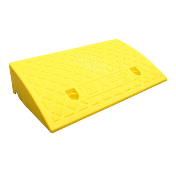 Almohadilla de rampa para rampa de , portátil, resistente, ligera, almohadilla de umbral, almohadilla de pendiente en carretera para bicicletas, , amarillo, 50cmx27cmx11cm