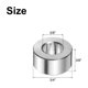 thumbnail image 2 of Paquete de 25 separadores de acero inoxidable 3/8" de diámetro interior x 3/4" de diámetro exterior x 3/8" de longitud, casquillo de tornillo, acabado liso, separador de metal redondo, 2 of 6