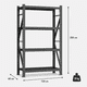 thumbnail image 2 of Mini Rack Black 120x60cm (200 kg por Nivel), 2 of 3