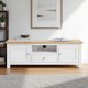 thumbnail image 1 of Rack de tv de madera 150x40x55 color Blanco cubierta Natural, 1 of 2