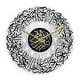 thumbnail image 2 of Reloj De Pared Redondo De Caligrafía Islámica De 12 Pulgadas Musulmán Eid Negro Y Plata, 2 of 3