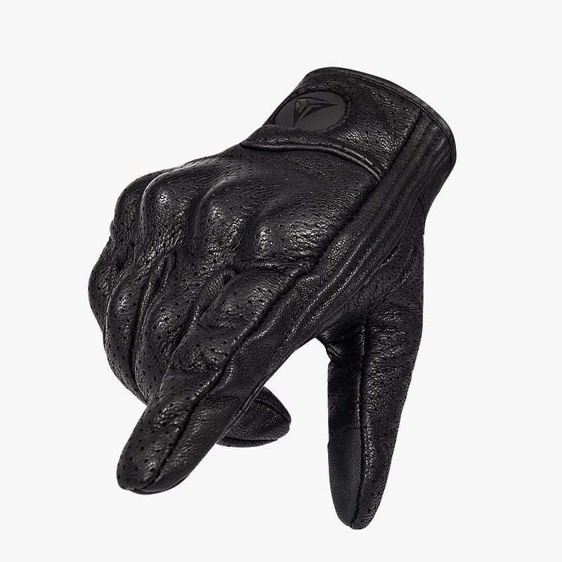 Guantes Para Motociclismo De Cuero Perforado Motowolf 0302 - Talla 2xl