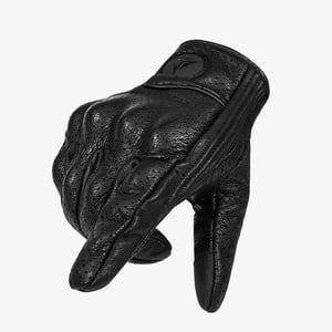Guantes Para Motociclismo De Cuero Perforado Motowolf 0302 - Talla L