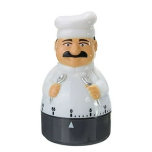 Gen - Timer Cocina Con Forma De Cocinero Reloj Temporizador A Cuerda