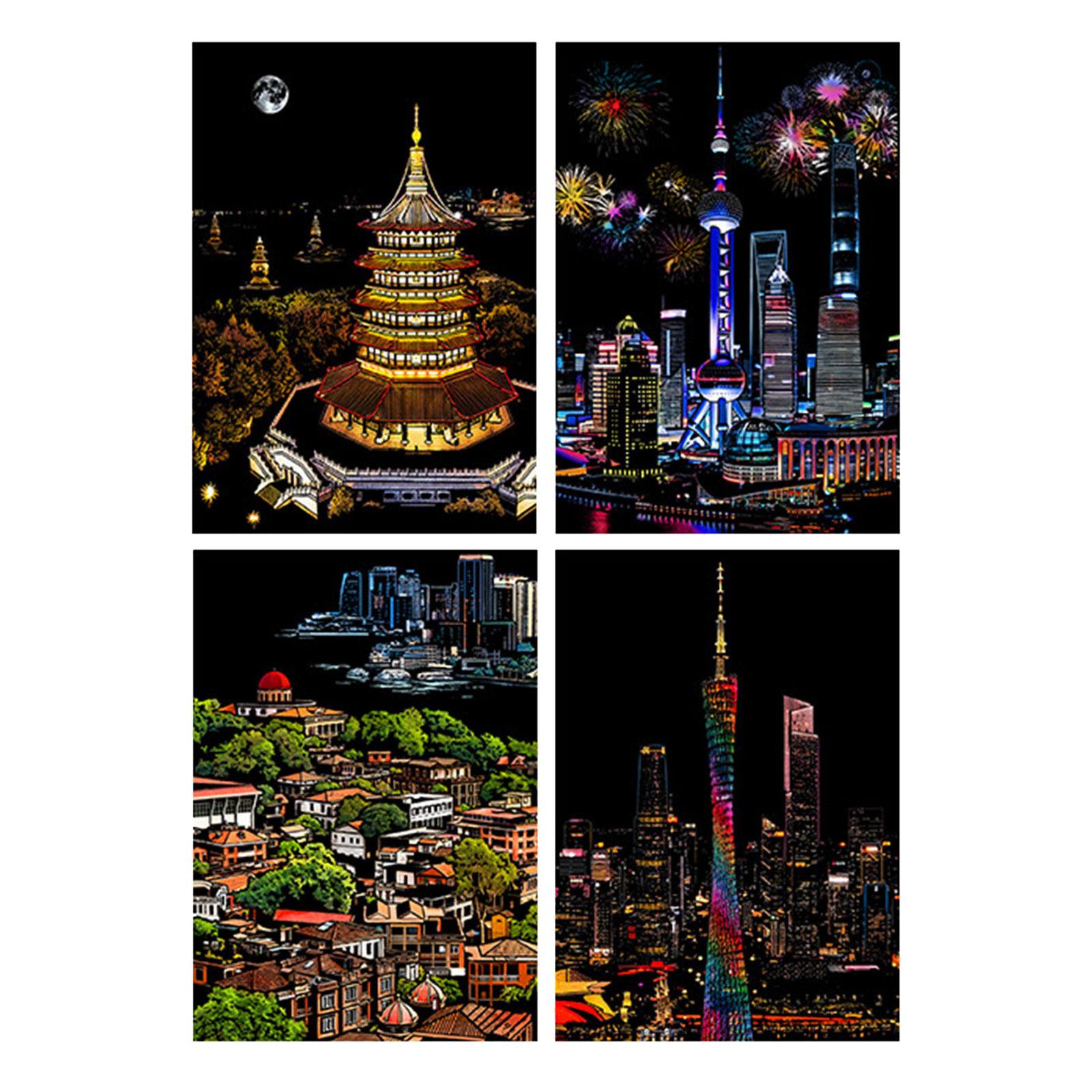 Bothyi - Juego De 4 Hojas De Papel Para Rascar De Color Negro Para El Aula, Regalo De Halloween