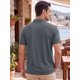 thumbnail image 3 of INSPIRE CHIC Camisa Polo Casual para Hombre de Manga Corta para el Verano Diario Camisas de Golf M Gris, 3 of 5