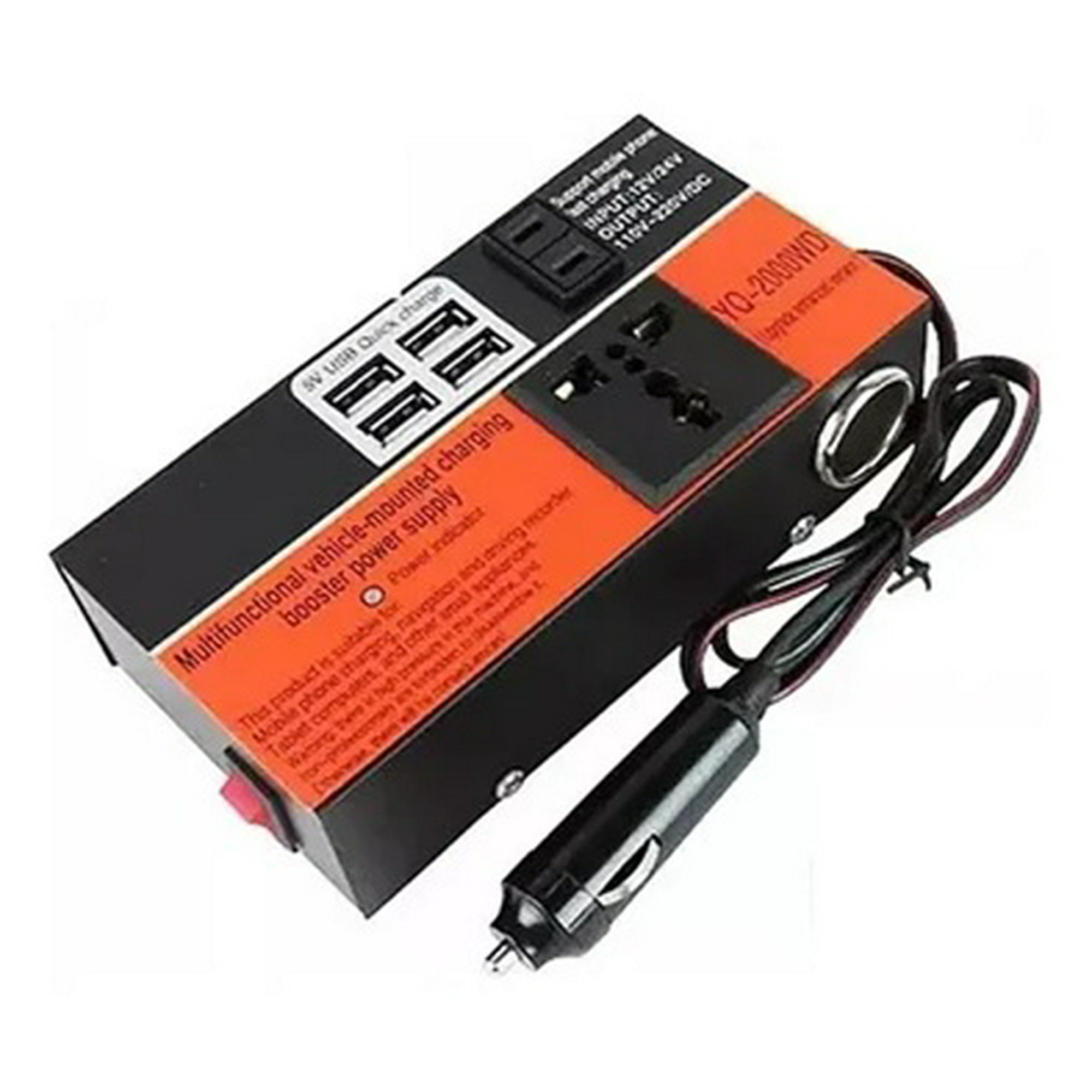 Genérico - Cargador Auto Inversor De Voltaje Corriente 12v 220v 1.5k