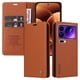 thumbnail image 3 of Funda Billetera de Cuero para Xiaomi 17 Pro Max con Tarjetero y Soporte - Tapa Magnética Marrón, 3 of 5