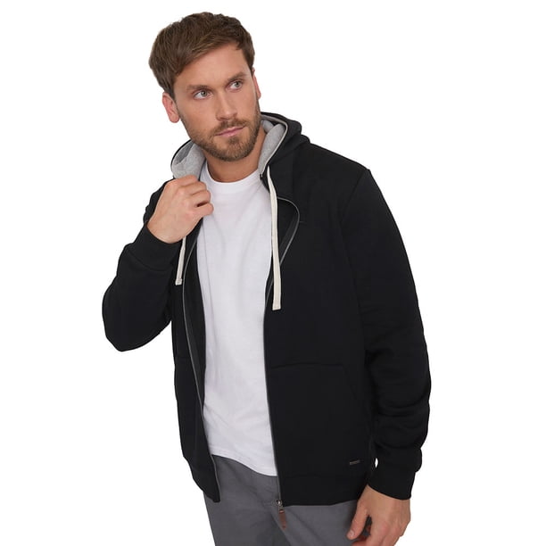 Polerón Hombre Full Zipper Negro Corona