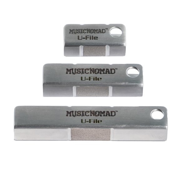 Fret Leveler MusicNomad Diamond U-File para trastes de guitarra, paquete de 3