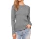 thumbnail image 4 of INSPIRE CHIC Suéter de Manga Larga Raglán para Mujeres 2025 Otoño Invierno Tejido de Punto Básico Camiseta Conjuntos L Gris, 4 of 6