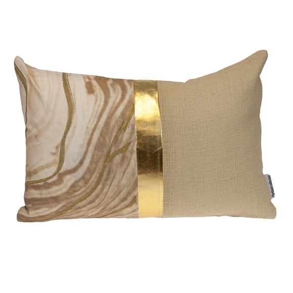 Almohada Parkland Collection Transitional Stripes, 35 x 50 cm, color beige
