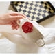 thumbnail image 2 of Tazón de sopa de lunares, taza de sopa de porcelana de 4,5 pulgadas, hermoso tazón de sopa con mango, cerámica de Seguridad blanca, Rosa Roja 3d, adecuado para microondas y hornos, 2 of 6