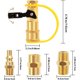 thumbnail image 2 of Kit de adaptadores de conexión rápida para propano de 1/4 pulgada con válvula de cierre, 2 of 3