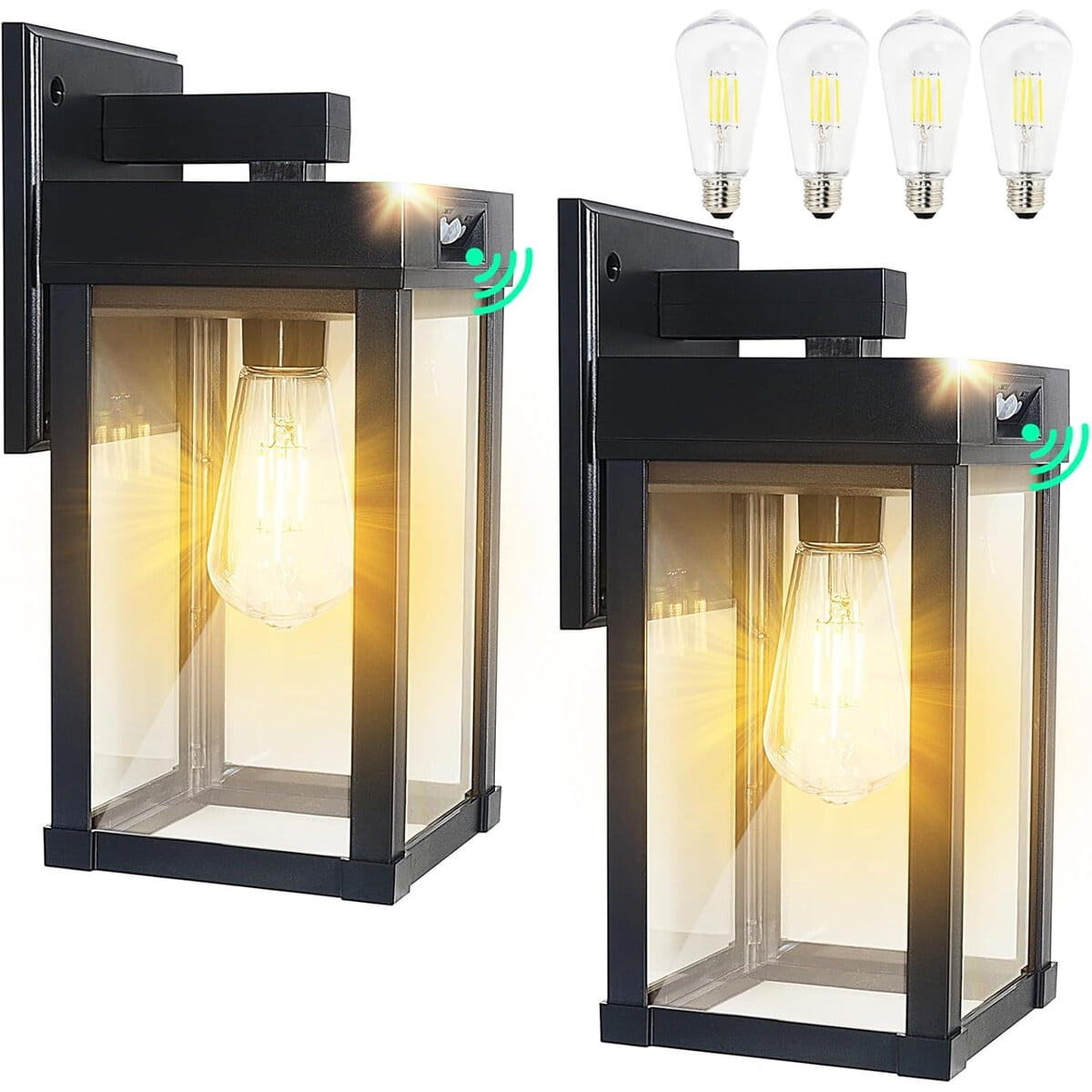 Aplique Solar Exterior Cyhkee 2 Pack Sensor Movimiento Ip65