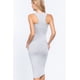 thumbnail image 2 of Saronite Vestido Midi Ajustado con Espalda Nadadora y sin Mangas Basics, Gris Jaspeado Claro (para Mujer), 2 of 4
