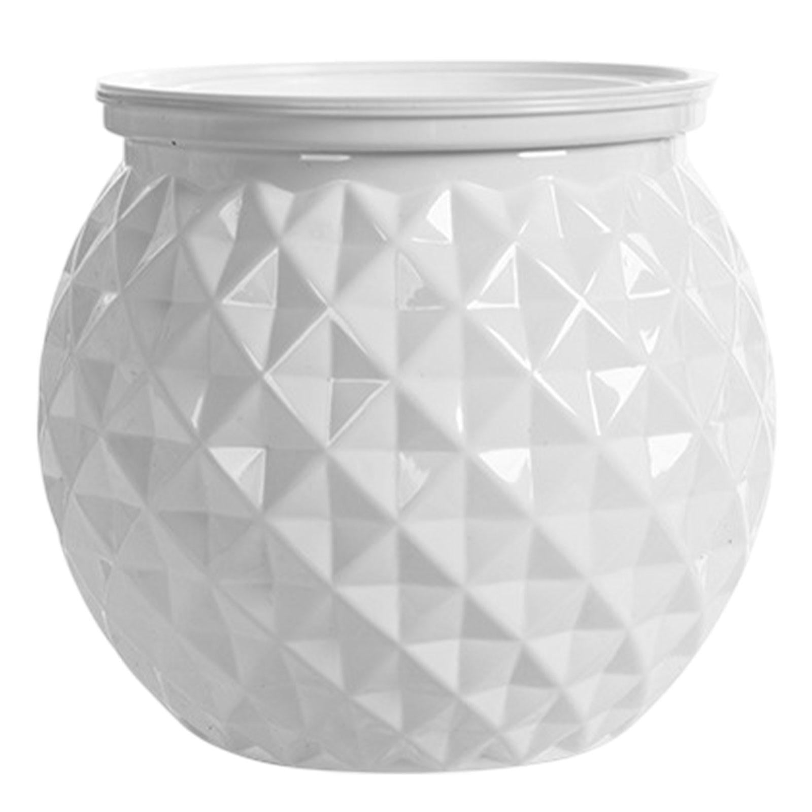 Magideal - Maceta De Riego Automático, Maceta Extraíble Moderna, Portátil, Mini Jardinera, Maceta Hidropónica Para Casa, Balcón, Sala De Estar Interior, Jardín Blanco