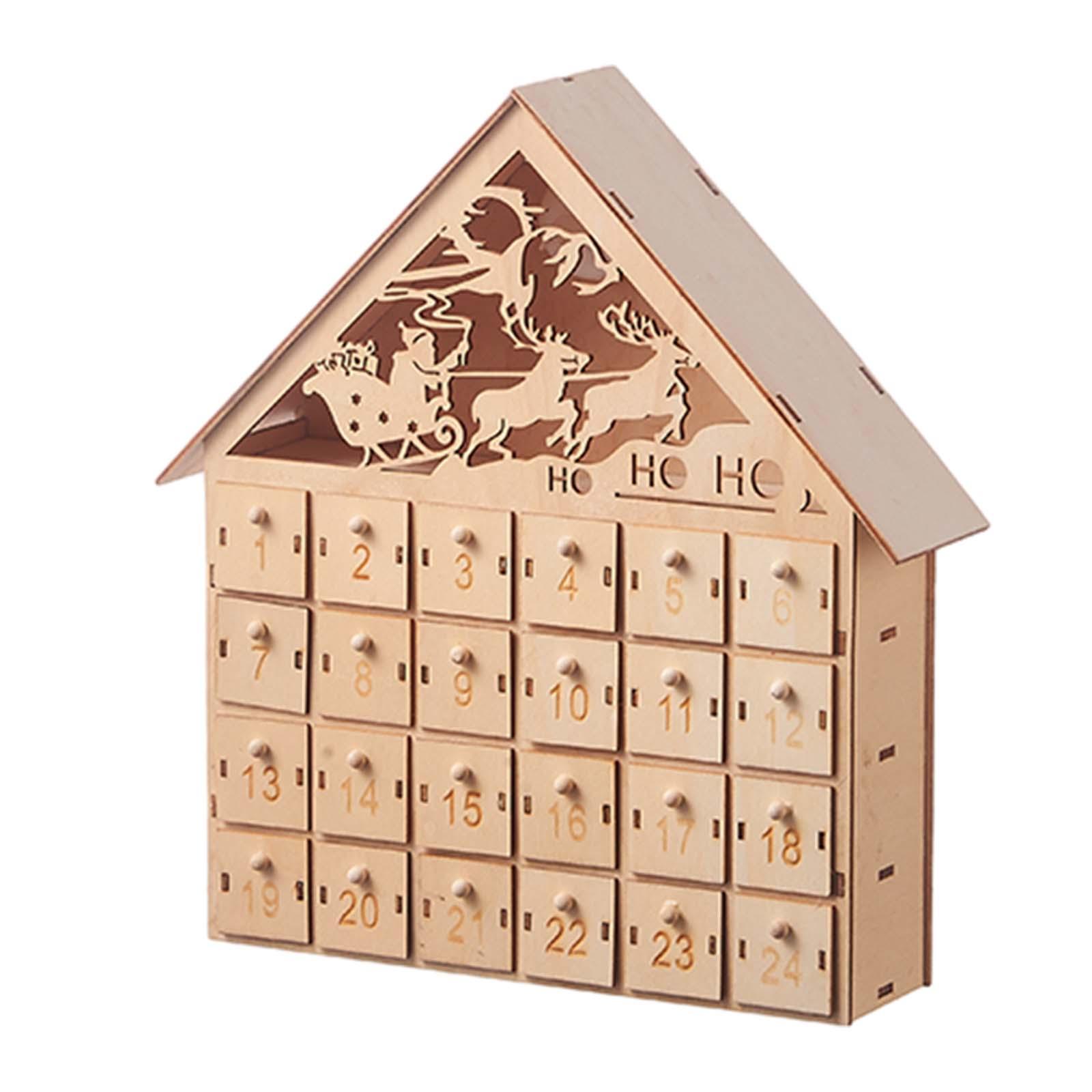 Bothyi - Calendario De Adviento Cuenta Atrás De 24 Días Decoración De 24 Días Para Ventana Navideña