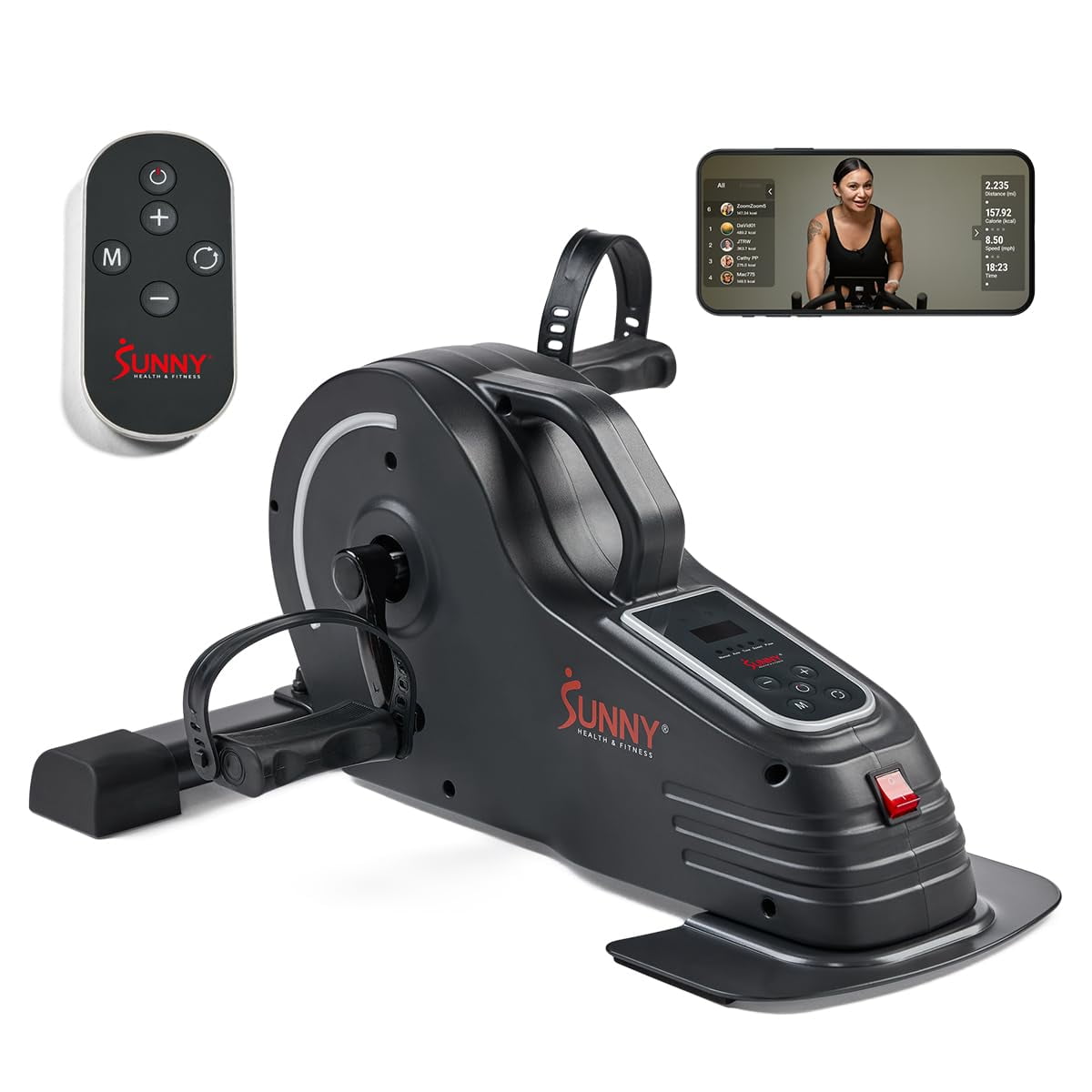 Ejercitador De Pedales Sunny Health & Fitness 2 En 1 Smart Con Aplicación
