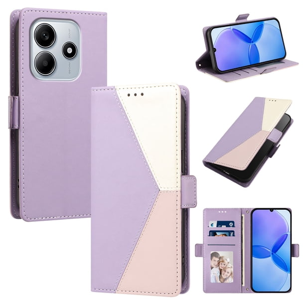 Funda Tricolor con Ranuras para Xiaomi Xiaomi Poco M7 Pro 5G, Morado